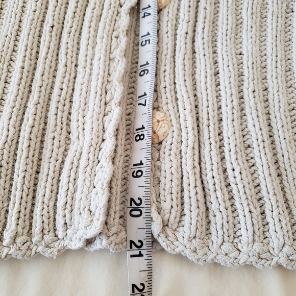 Vintsge BiHand cable knit Sz M/L 80% Silk 20% Nylon ceramic buttons - Picture 7 of 12